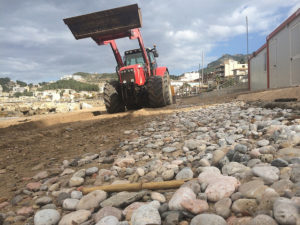 Crushed stone beaches